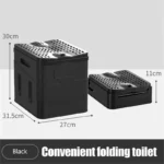 Toilettes pliantes pour camping en forêt