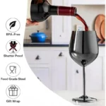 verres à vin dorés en acier inoxydable
