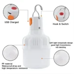 ampoule LED rechargeable pour camping