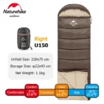 vue de face du sac de couchage NATUREHIKE
