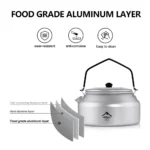 bouilloire de voyage en aluminium