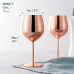 verres à vin argentés en acier inoxydable
