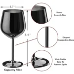 verres à vin rose en acier inoxydable