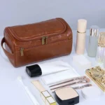 trousse de toilette en cuir LEATHER élégante