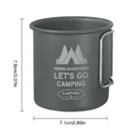 tasse en aluminium vert armée