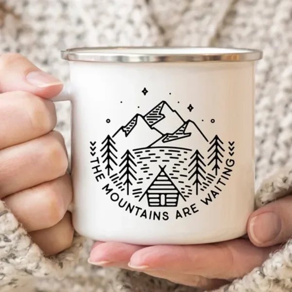 mug en émail aventure
