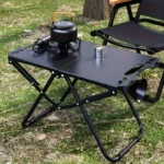 Table de camping TELMA pliable acier carbone